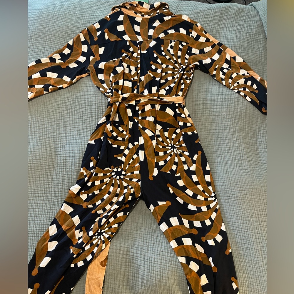 FARM Rio Bananada Jumpsuit in Black and Tan - Picture 5 of 11